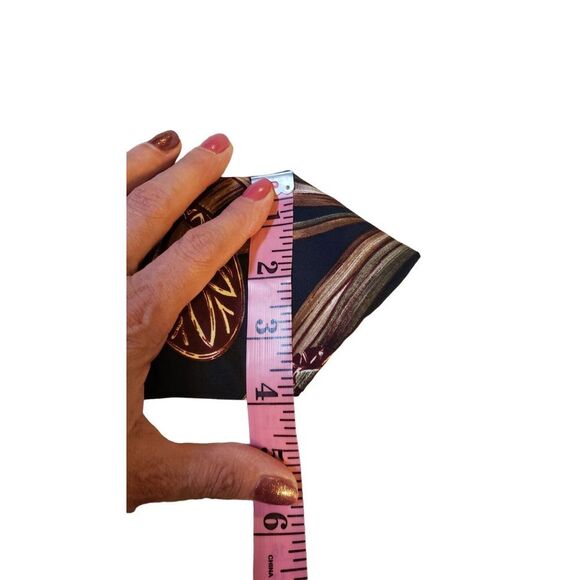 Vintage‎ Adolfo Abstract Blue Burgundy Silk Neck Tie Business Wedding Office - Picture 11 of 12